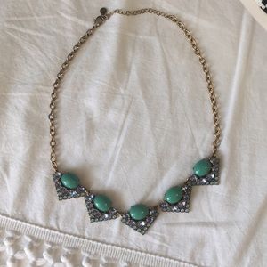 Teal statement necklace